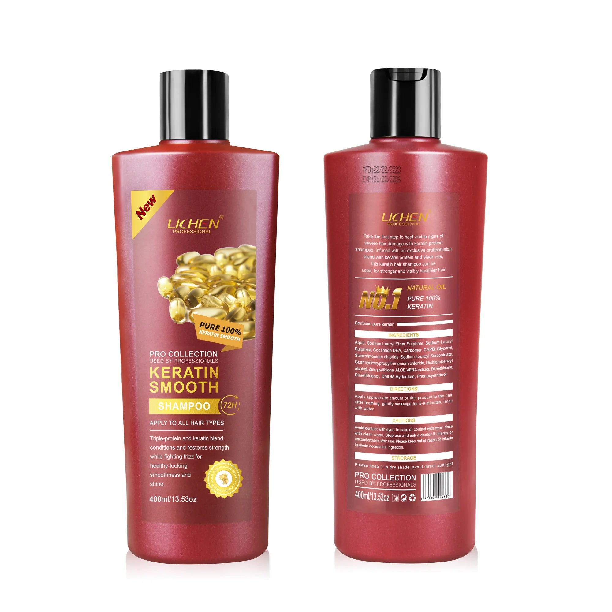 Lichen Keratin Smooth Hair Shampoo (400 ml)